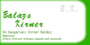 balazs kirner business card